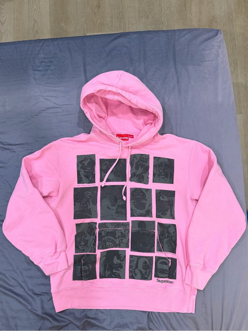 Supreme Collage Grid Hooded Sweatshirt Large Great Condition
